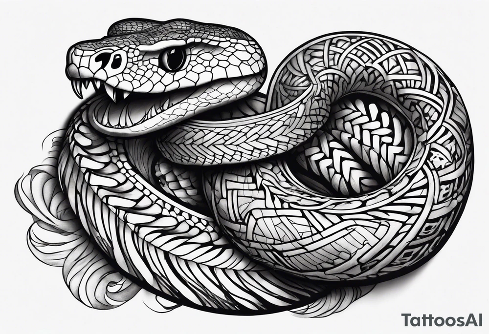 snake bones tattoo idea