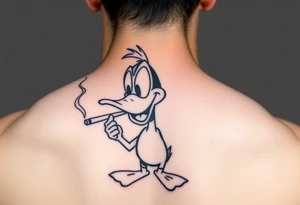 Daffy duck smoking a joint tattoo idea