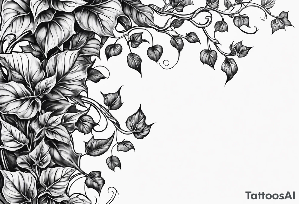 Devils ivy plant tattoo idea