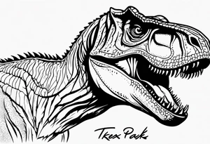 trex from jurassic park tattoo idea