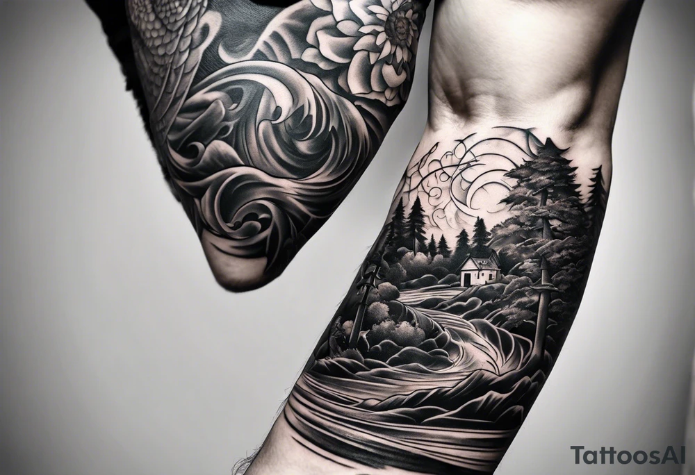 extreme joint pain breaking through skin on arm sorrow sad tattoo idea