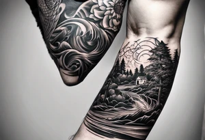 extreme joint pain breaking through skin on arm sorrow sad tattoo idea