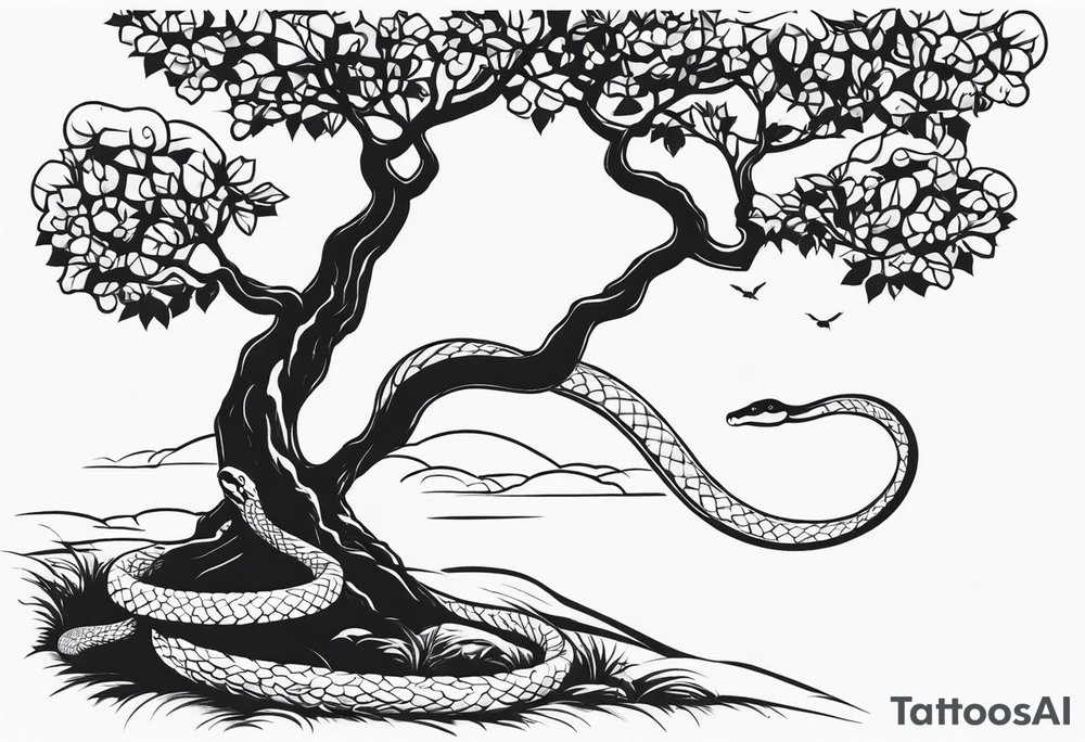 Snake in a tree
if I cannot bed the will of heaven, then I shall move hell tattoo idea