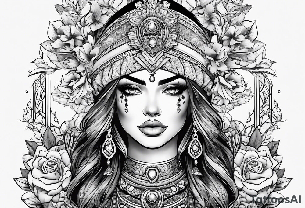 Strong woman tattoo idea