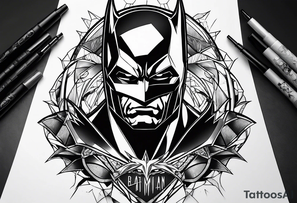 batman metal tattoo idea