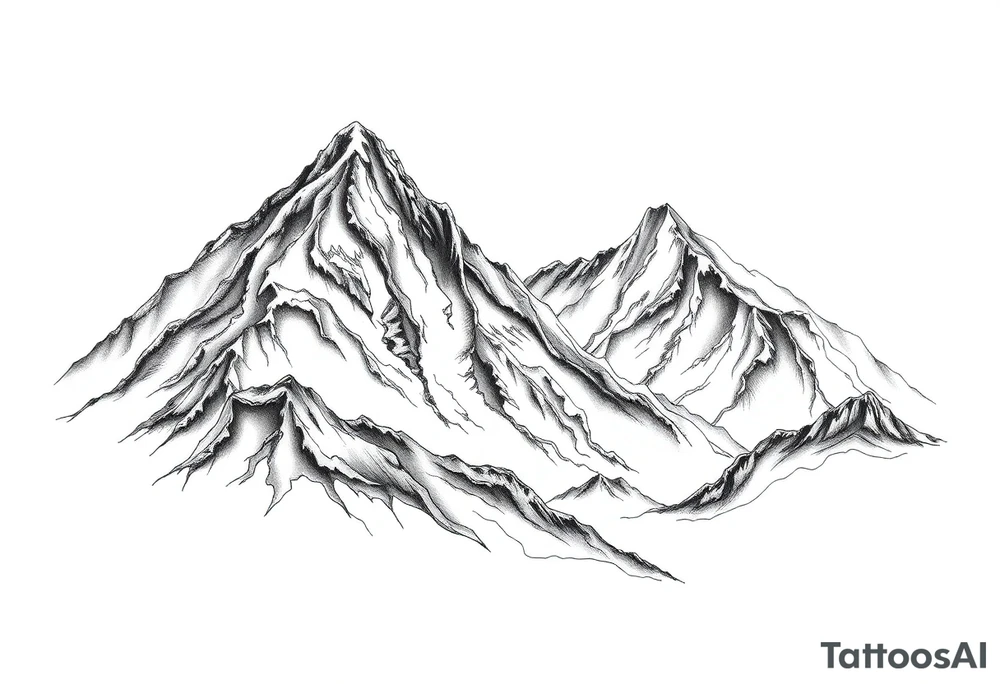 Mountain range tattoo idea