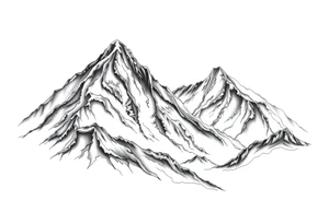 Mountain range tattoo idea