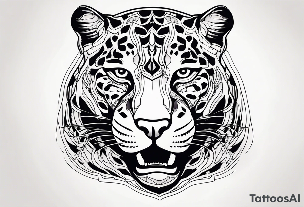 Jaguar head tattoo idea