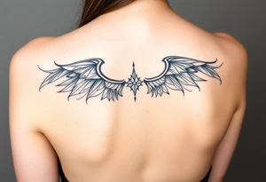 Unique sonder tattoo on shoulder to bicep tattoo idea