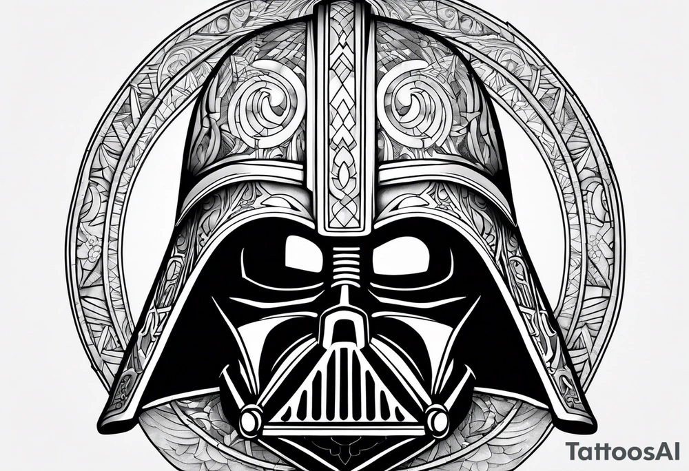 Sith Lord Helmet tattoo idea