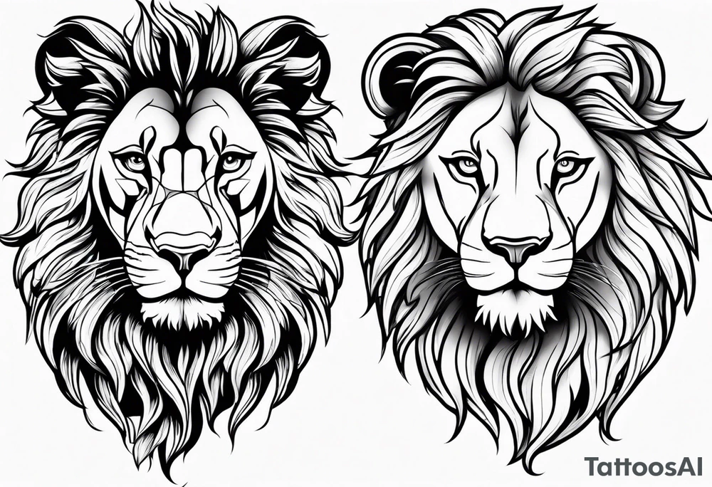 Lion  lionceau tattoo idea