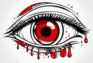 Blood crying eye tattoo design tattoo idea