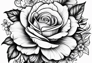 half sleeve with flowers and lace tattoo idea