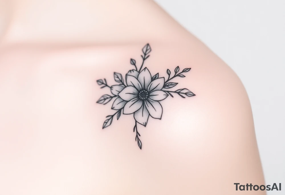 January December July birthday flower infinity flower tattoo idea