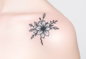 January December July birthday flower infinity flower tattoo idea