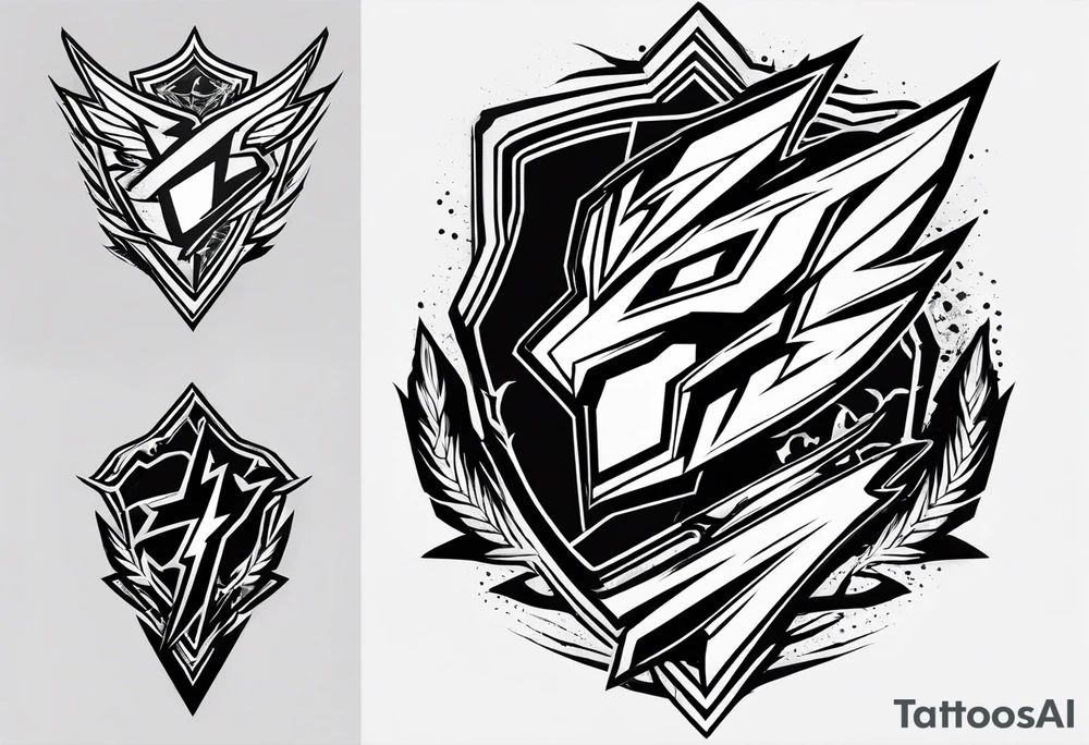 Power rangers lightning bolt logo tattoo idea