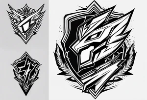 Power rangers lightning bolt logo tattoo idea