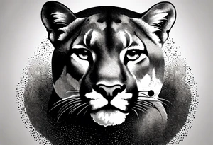 mountain lion head tattoo idea