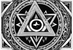 Its a pagan charm of the tetragrammaton to represent powerful the connection God is to Rebecca Sierra as a chosen one designed by God himself with female flair and simple tattoo idea