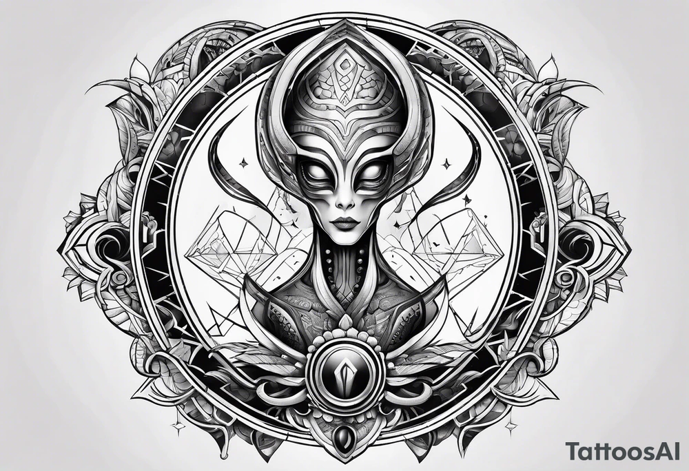alien alphabet tattoo idea