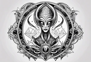 alien alphabet tattoo idea