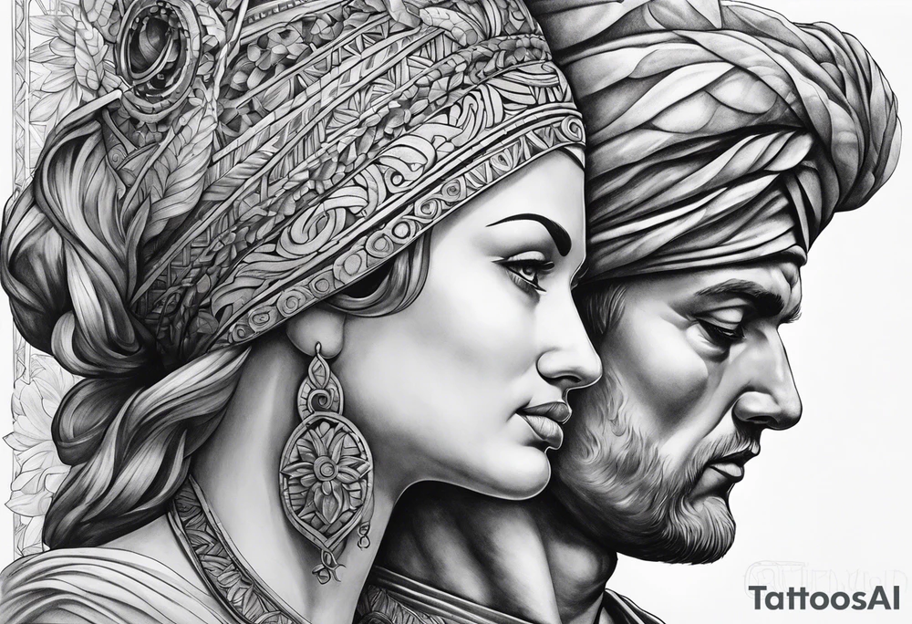Griechischen Statue mann und frau tattoo idea