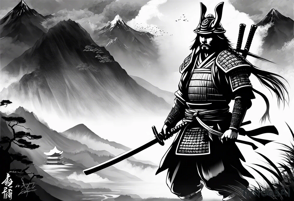 Samurai theme tattoo masculine with out a samurai tattoo idea Samurai theme tattoo masculine with out a samurai tattoo idea