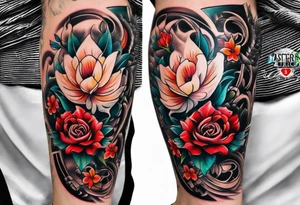 leg sleeve tattoo idea