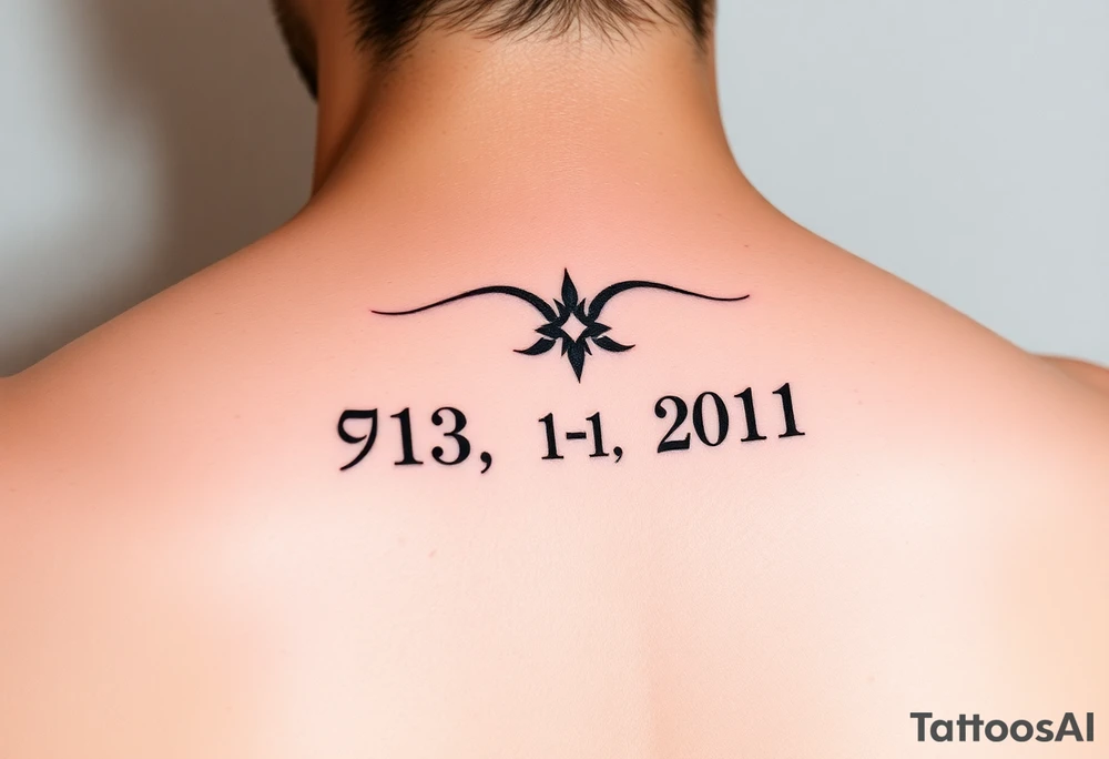 Date of birth and date of death tattoo idea