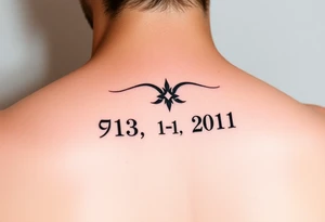 Date of birth and date of death tattoo idea