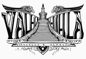 Valhalla  steps sword tattoo idea