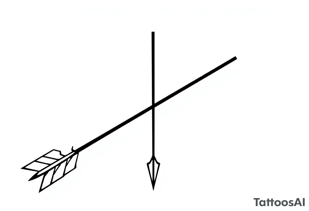 one  arrow that come down tattoo idea