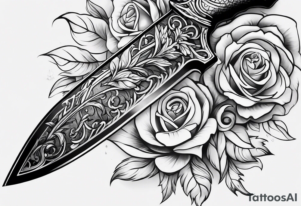 knife tattoo idea
