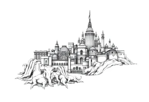 city of 
Atlantis tattoo idea