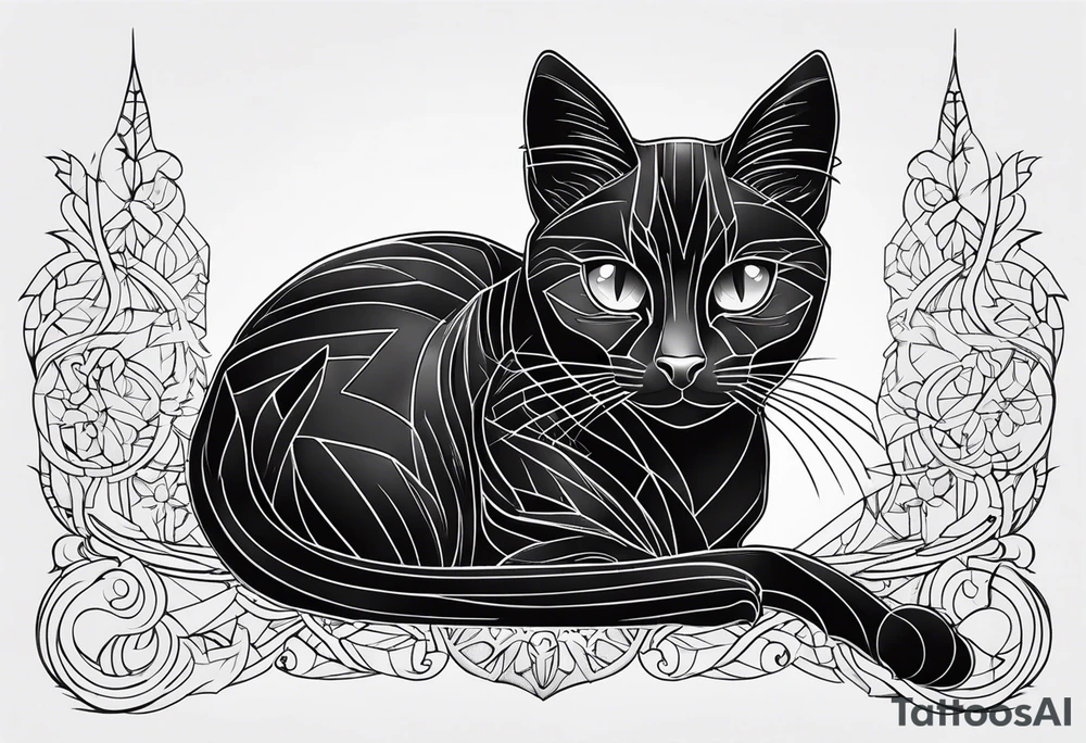 Black Cat tattoo idea