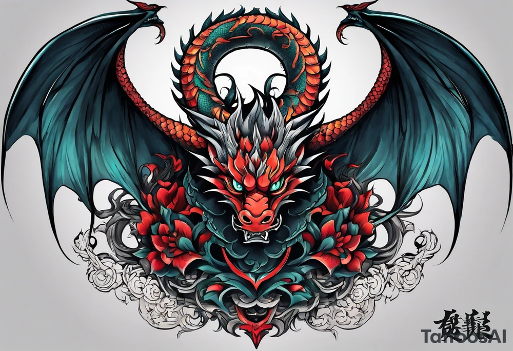 Semi muscular back tattoo that is inspired by the yakoza tattoos, don’t take the whole back, just the middle, and put a dragon in it tattoo idea