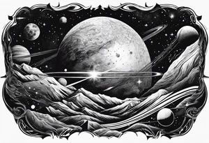Spartan, outer space, Einstein, physics, writing, sleeve tattoo tattoo idea