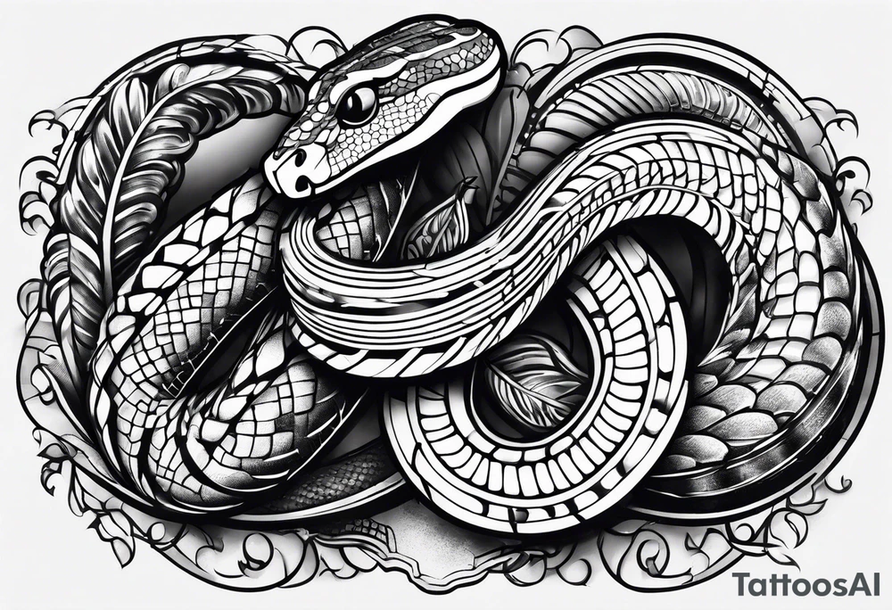 Bullets forming a snake tattoo idea