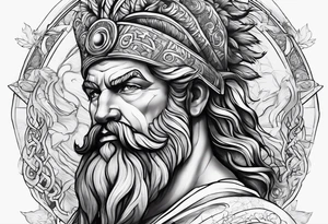 Zeus with the names Natalie and Cameron tattoo idea