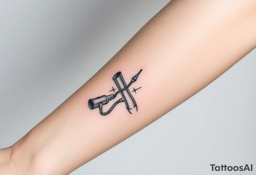 vertical System of thin pipes that transitions gradually from the end into thick, widespread 
veins of forearm tattoo idea