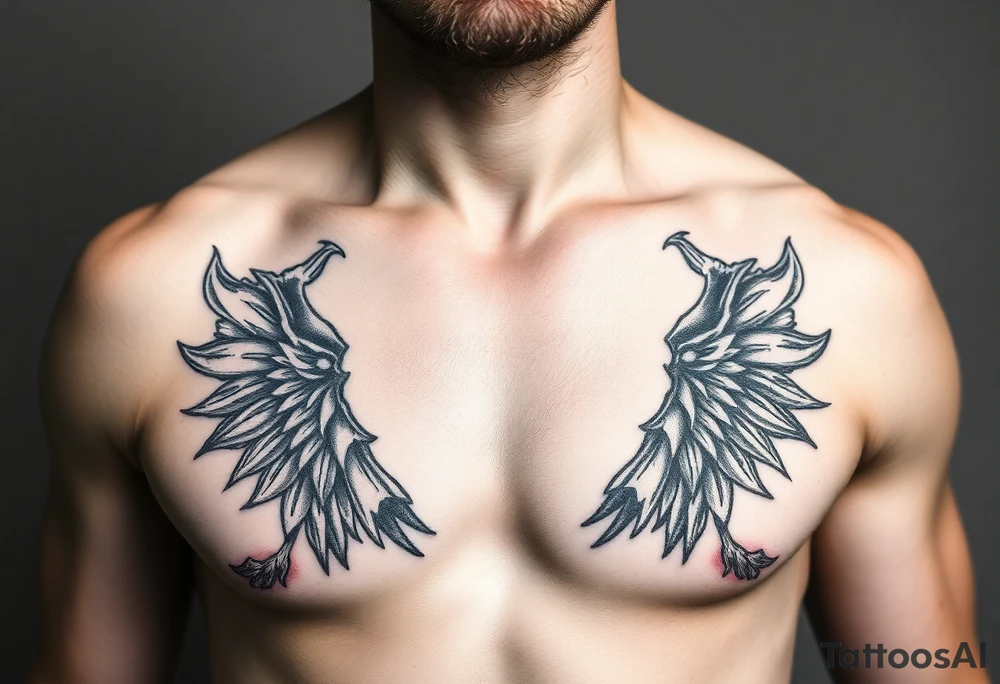 chest with solider tattoo idea