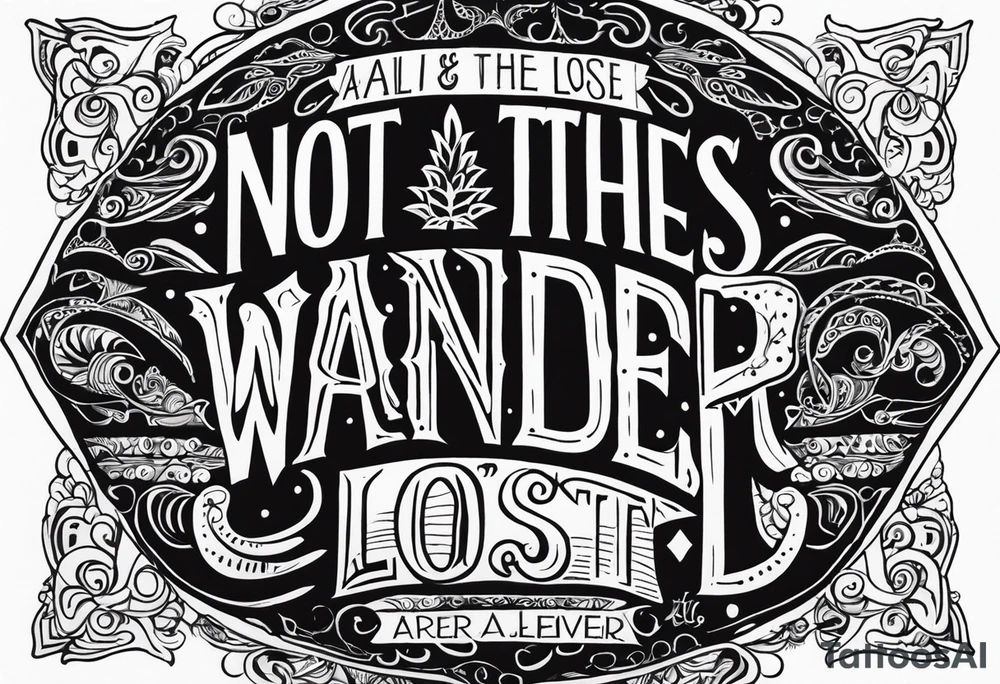 Not all those who wander are lost tattoo idea