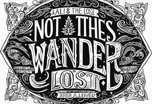 Not all those who wander are lost tattoo idea