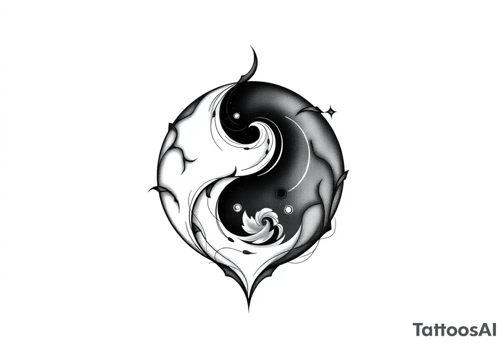 Yin and yang tattoo idea