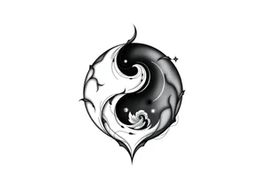 Yin and yang tattoo idea