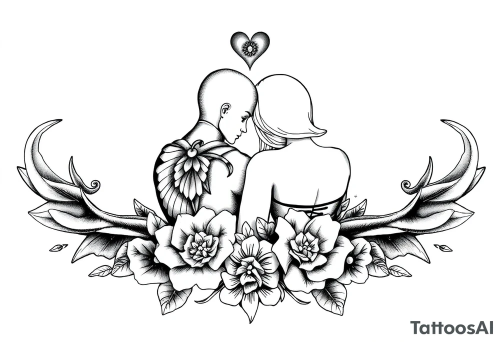 Matching tattoos for a couple tattoo idea