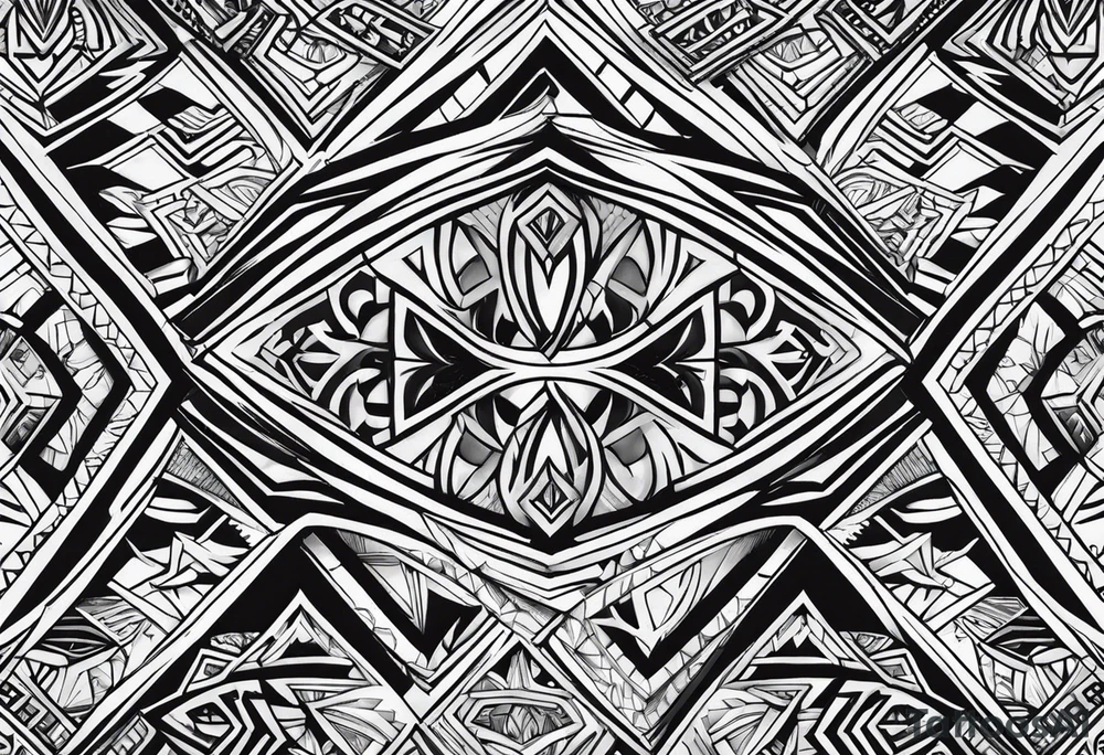 Nigerian pattern tribal tattoo chest tattoo idea