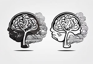 brain war against your personality tattoo idea