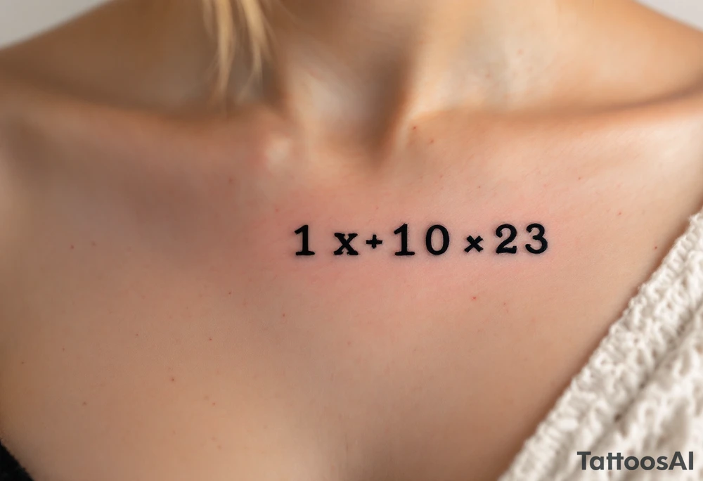 1x10^23 tattoo idea