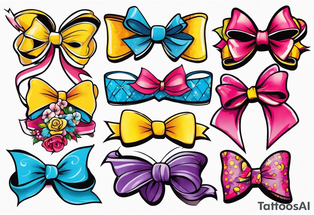 Princess bows tattoo idea